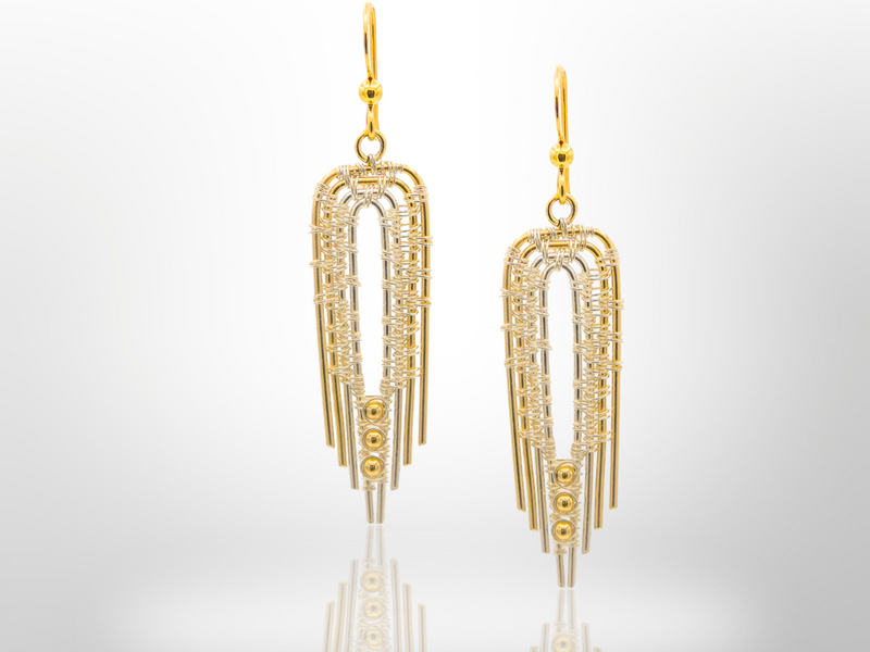 14k Yellow Gold Polished Drop Earrings – Santisima